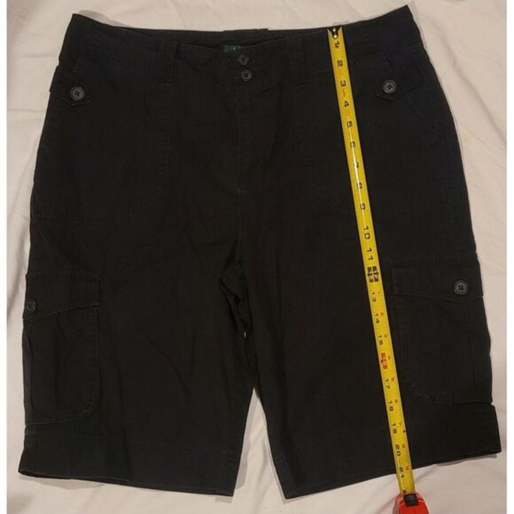 Ralph Lauren‎ Shorts Size 8 Black Chino Casual Women's 10" Inseam